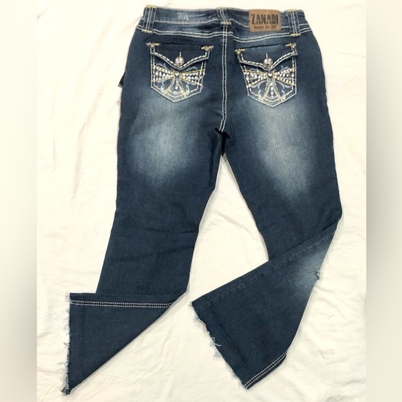 ZANADI women’s embellished boot cut jeans dark wash size 10 NWT - Picture 7 of 15